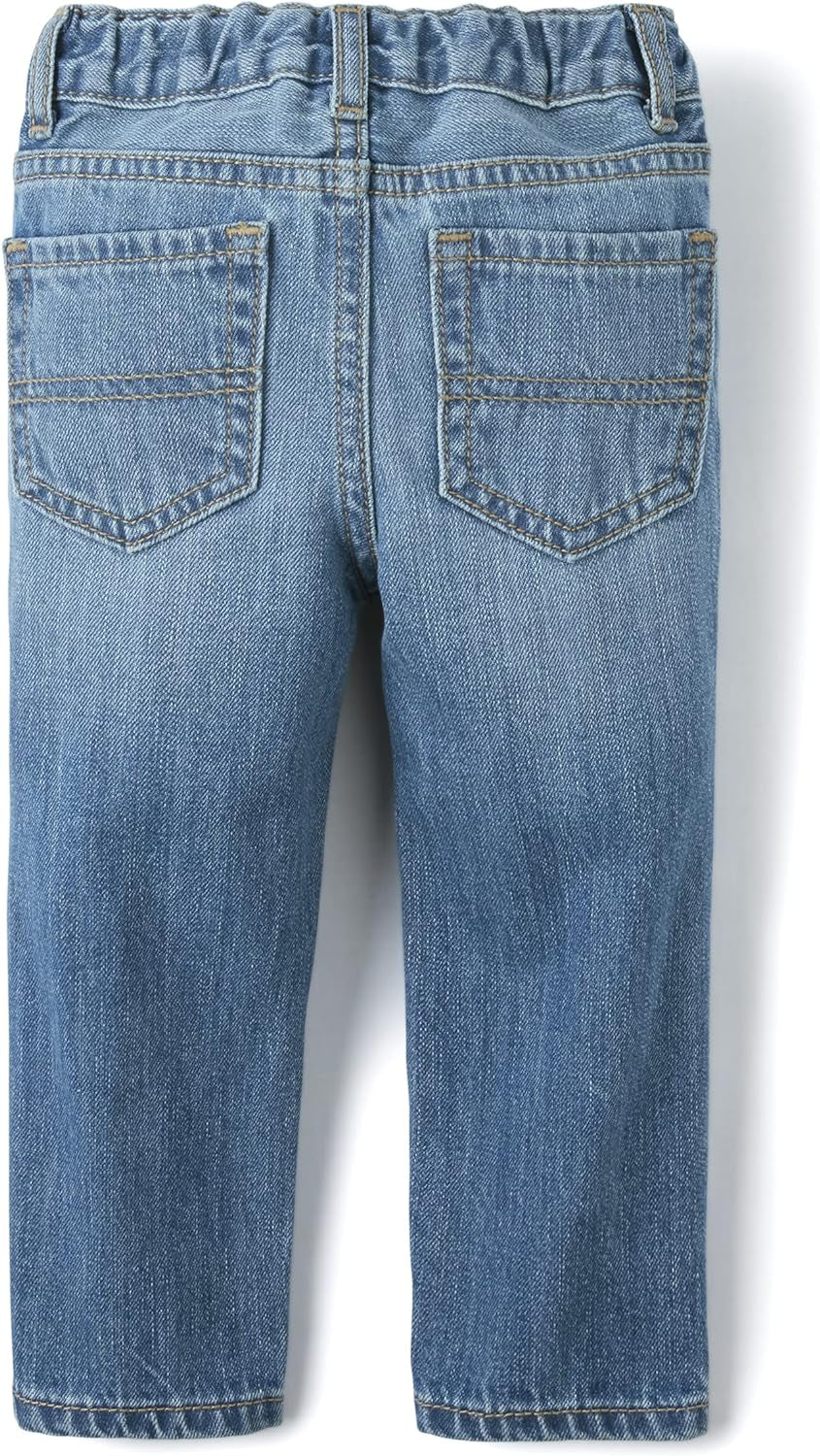 Baby and Toddler Boys' Basic Straight Leg Jeans, Multipack