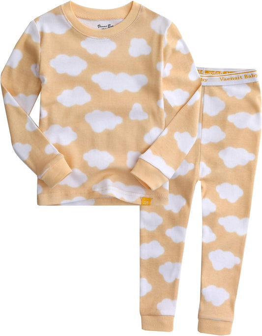 Toddler Kids Junior Girls Boys 100% Cotton Dinosaur Mermaid Pajamas Sleepwear Pjs