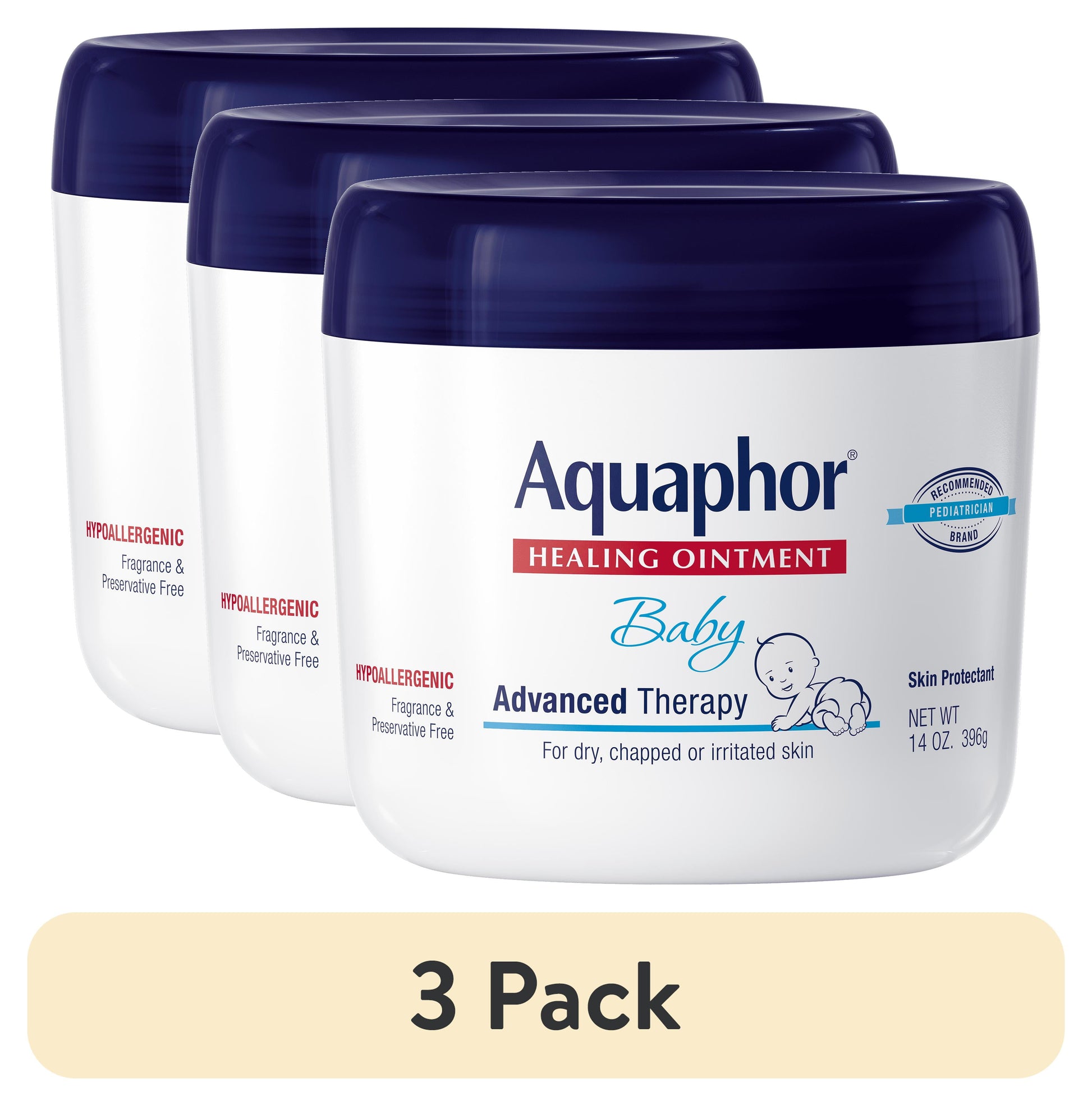 (3 Pack)  Baby Healing Ointment, Baby Skin Care and Diaper Rash, 14 Oz.