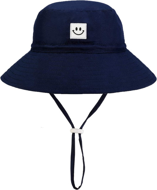 Baby Sun Hat Toddler Summer UPF 50+ Sun Protection Baby Boy Beach Hats Adjustable Baby Girl Wide Brim Kid Bucket Cap